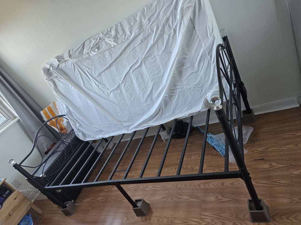 Metal Bed Frame with Mattress - photo 2