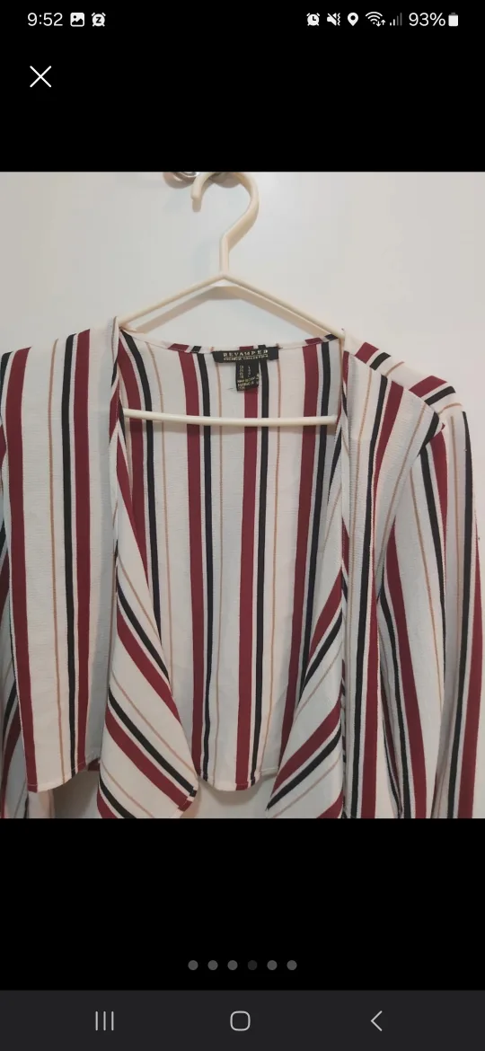 Revamped Premium Collection Striped Blouse, size large (L) image indicator(4)