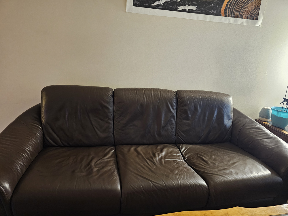 Brown Leather Sofa