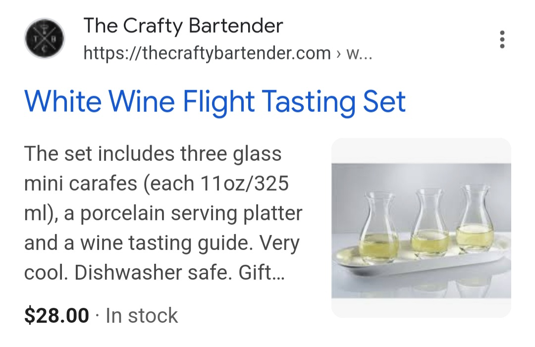 White Wine Flight Tasting Set
