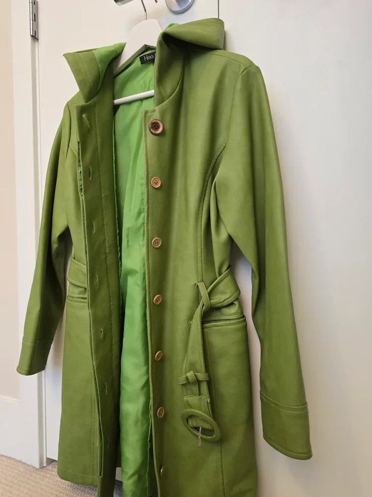 Green Leather Jacket with Hood (from Japan) image indicator(3)