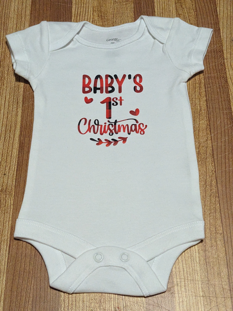 Baby's First Christmas Bodysuits