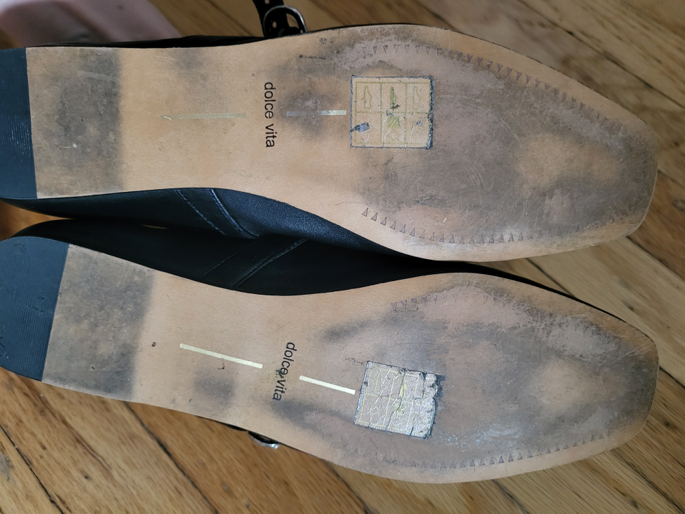 Dolce Vita Black Leather Mary Jane Flats - photo 4