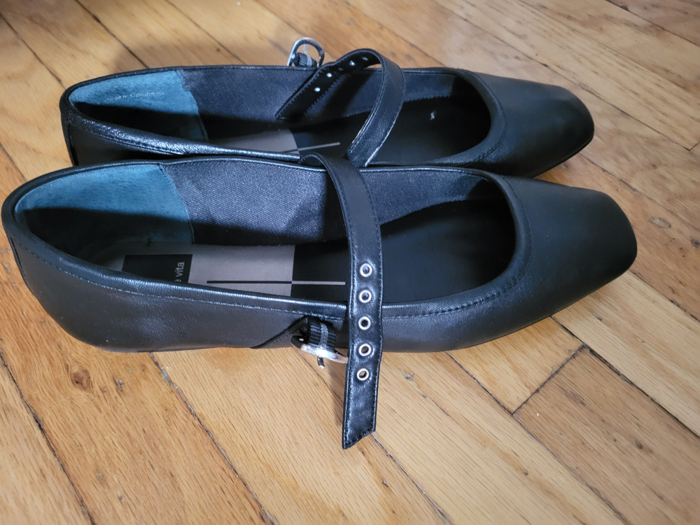 Dolce Vita Black Leather Mary Jane Flats - photo 5