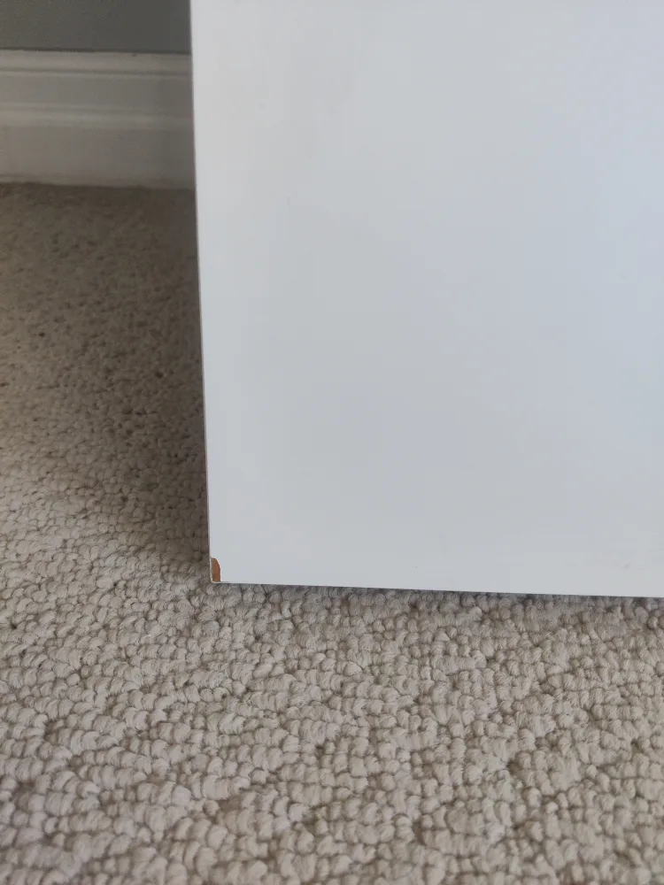 White Desk with Gold Trestle Legs image indicator(6)