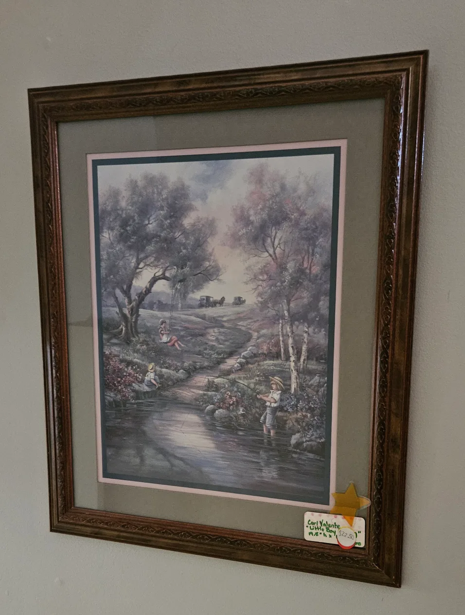 Carl Valente "Little Boy Fishing" Framed Print image indicator(2)