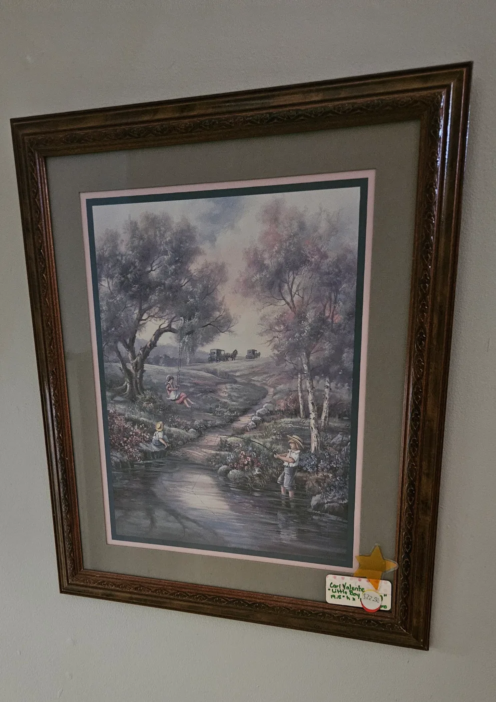Carl Valente "Little Boy Fishing" Framed Print image indicator(4)