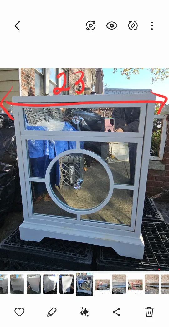 Delivery Included Mirrored Cabinet w/Shelf image indicator(8)