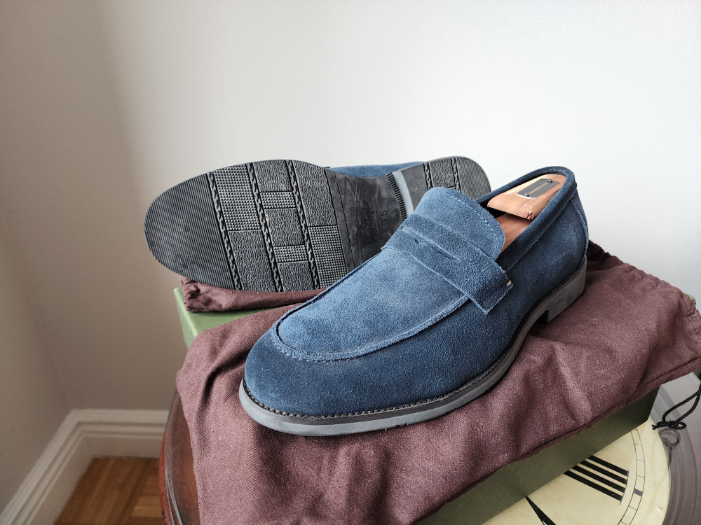 Lord & Taylor Blue Suede Loafers