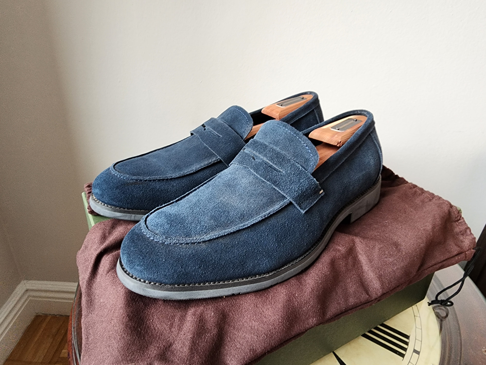 Lord & Taylor Blue Suede Loafers - photo 2