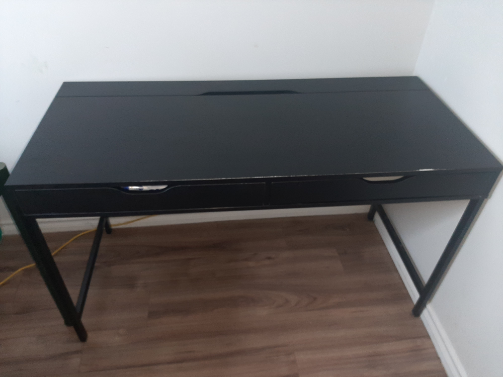 Ikea Alex Black Desk with Two Drawers - photo 2