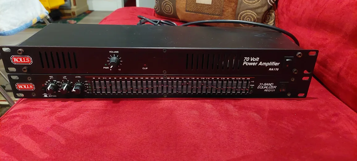 Rolls RA170 70V Power Amplifier and REQ131 31 band equalizer image indicator(2)