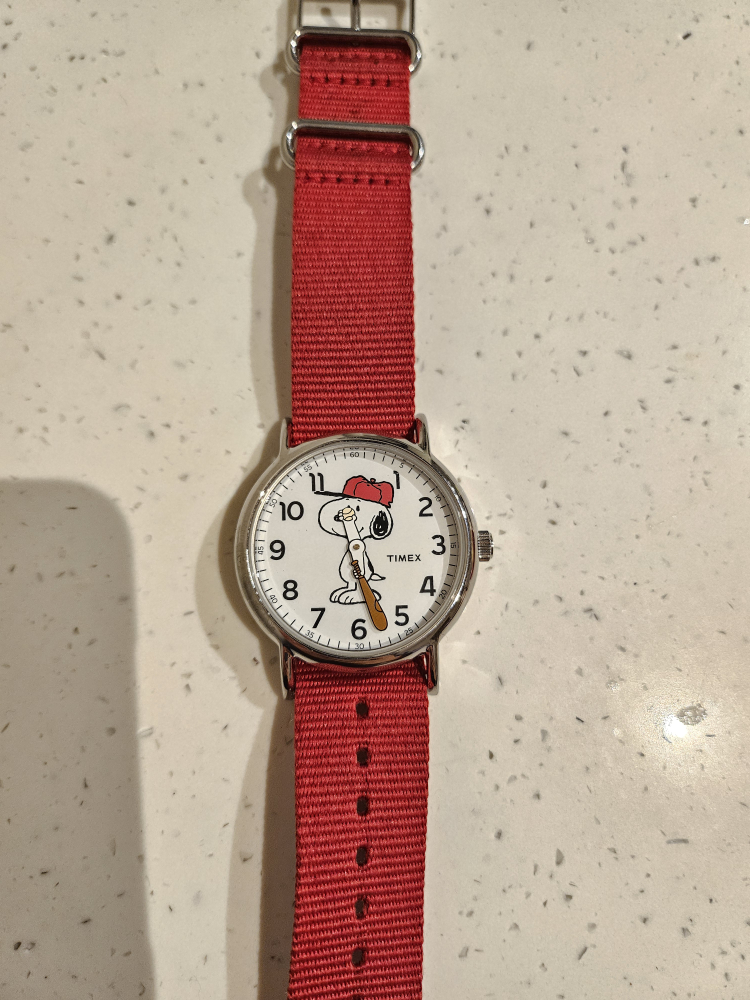 Timex x Peanuts Snoopy 38mm Fabric Strap Watch