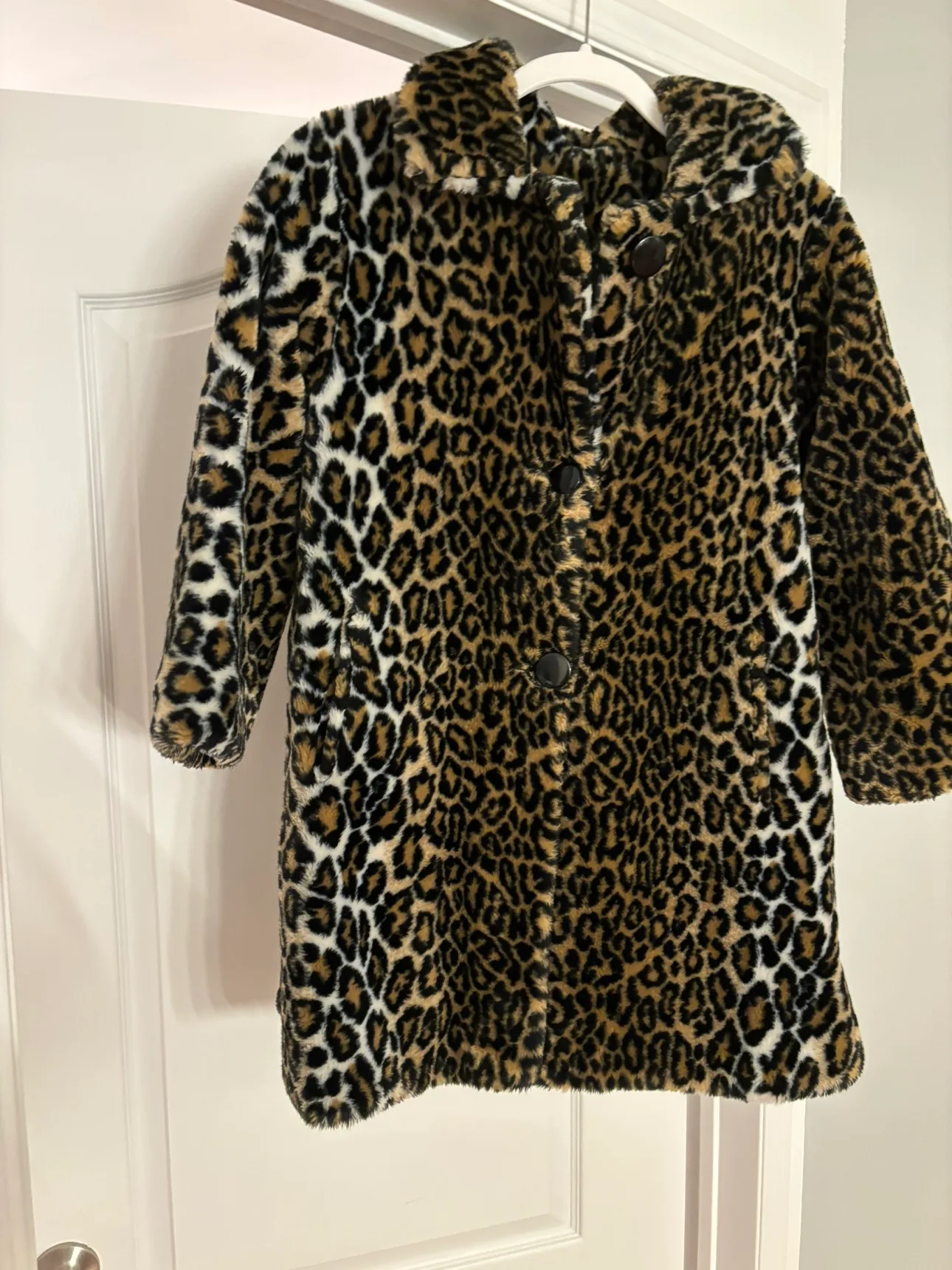 Little Girls Leopard Coat with Hand Warmer image indicator(2)