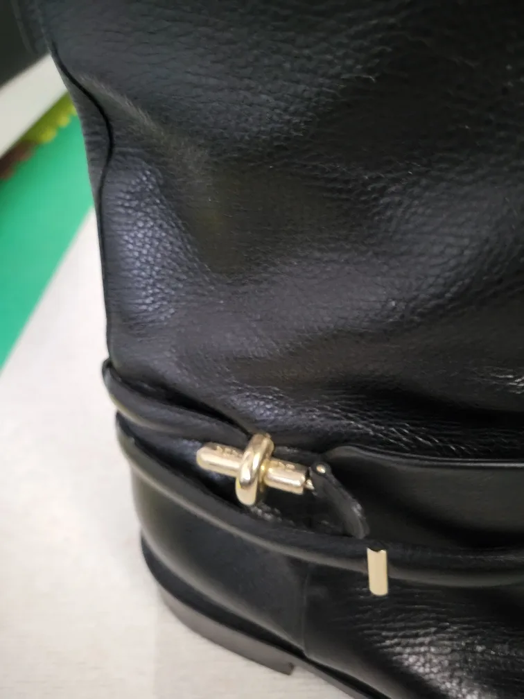 BALENCIAGA Black Leather Knee-High Boots image indicator(6)