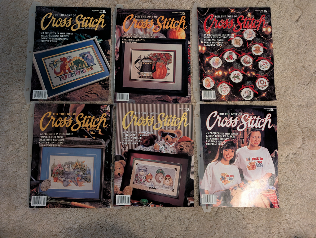 Set 22 -  25  Vintage For the Love of Cross Stitch Magazines - photo 3