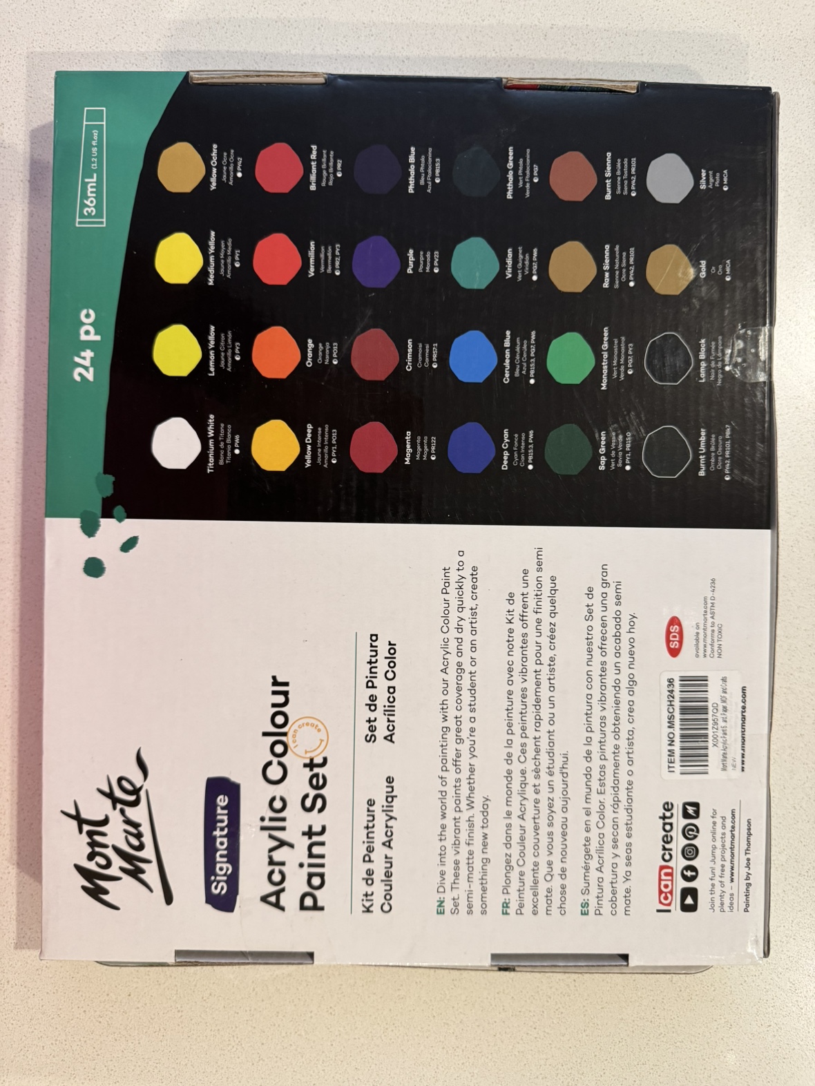 24 Piece Acrylic Paint Set - photo 2