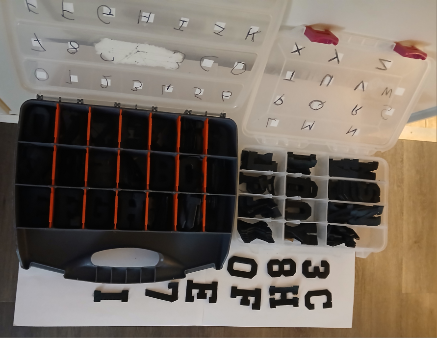Duramax Letter and Number Storage Case
