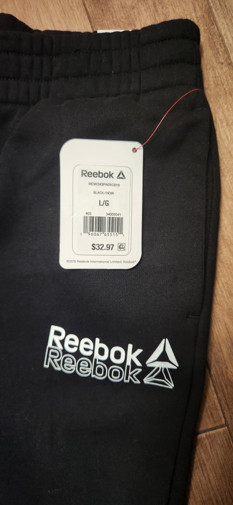 Reebok Black Jogger Pants Size L/G - photo 2