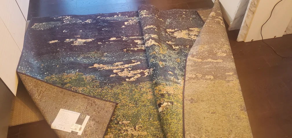 Wayfair Rectangle green/navy rug image indicator(6)