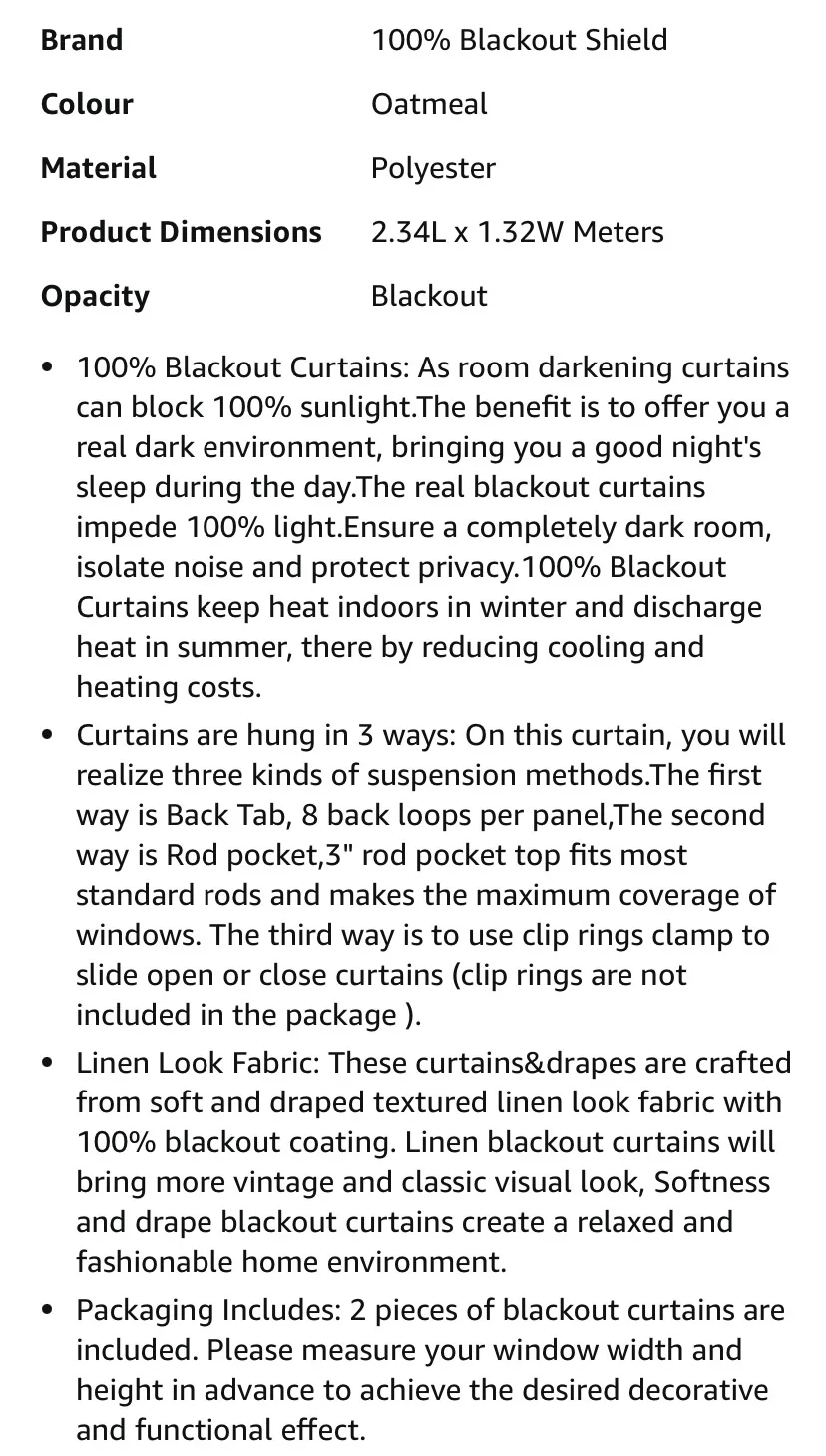 100% Blackout Curtains - 2 Panels image indicator(10)