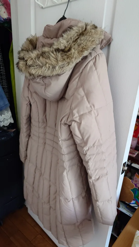 Women's Down Jacket with Faux Fur Hood image indicator(3)