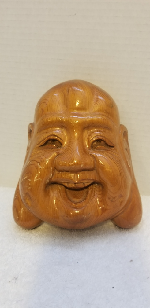Wooden Laughing Buddha Wall Hanging - photo 4