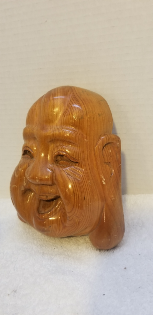 Wooden Laughing Buddha Wall Hanging - photo 5