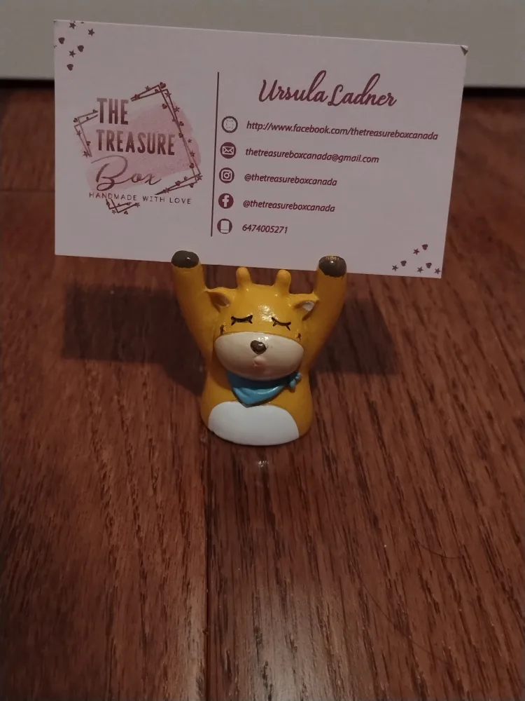 🧡Cute Giraffe Business Card Holder image indicator(3)