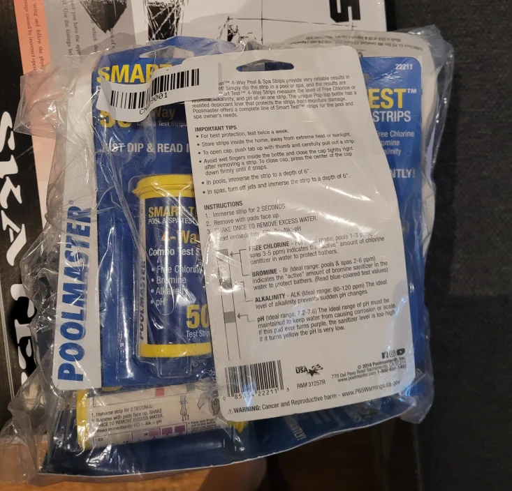 9 x Smart Test 4-Way Pool and Spa Test Strips - 50ct image indicator(5)