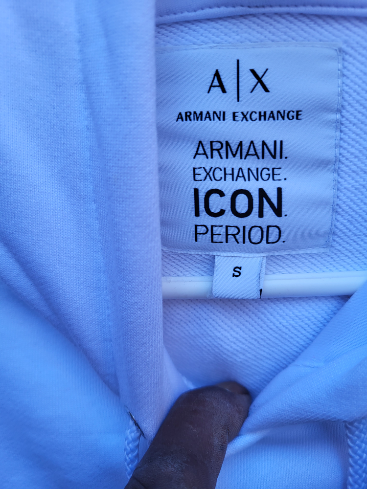 Armani Exchange White Icon Period Hoodie Size S - photo 2