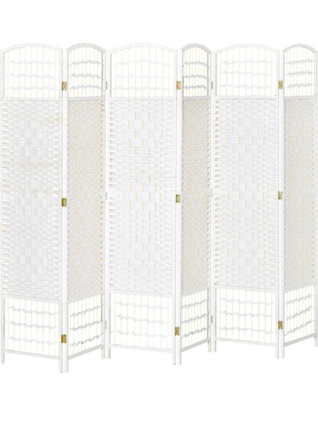 Homcom White Wicker Room Divider - photo 2