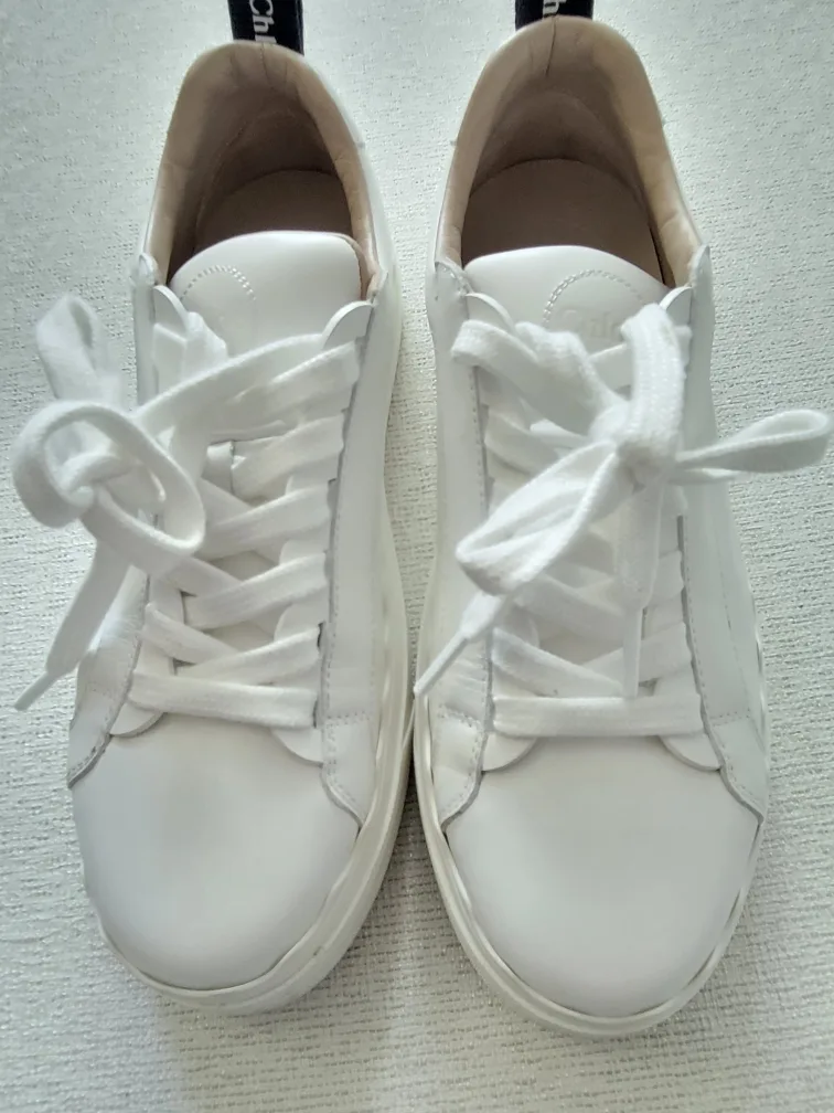 Chloé White Leather Sneakers image indicator(2)