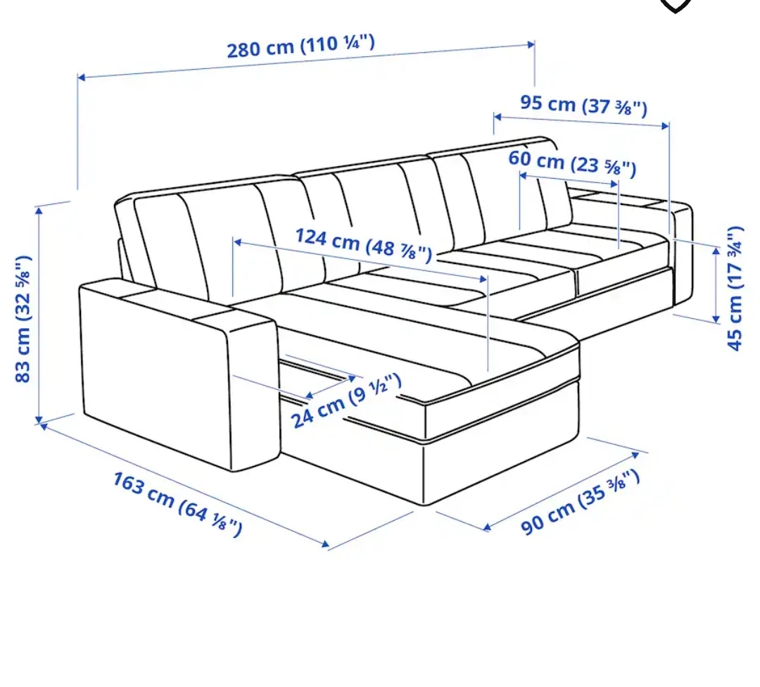 IKEA Kivik Sectional Sofa - Grey - photo 4