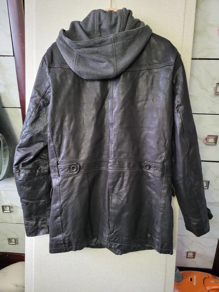 Hugo Boss Genuine Leather Jacket with Hood image indicator(5)