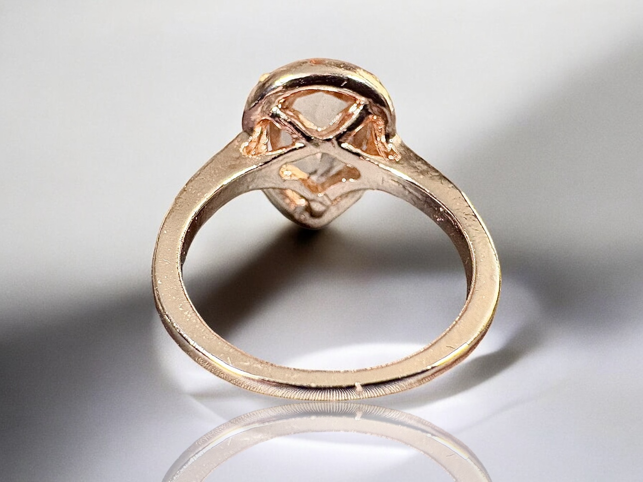 Rose Gold Pear Shaped Ring - photo 4