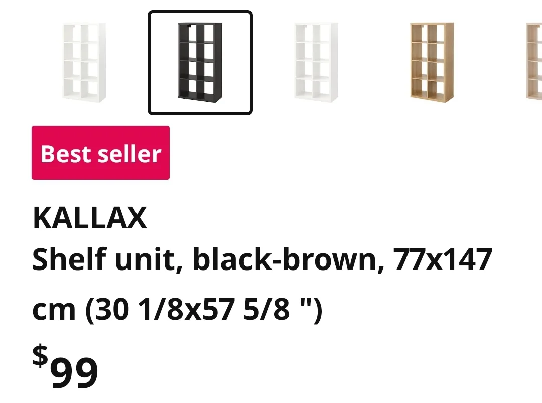IKEA Kallax Shelf 2 x 4 image indicator(6)