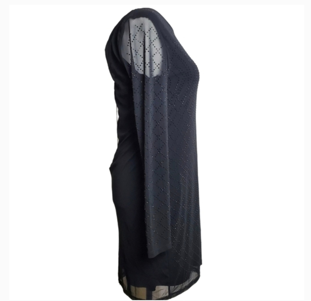 Black Sequin Long Sleeve Dress - photo 5