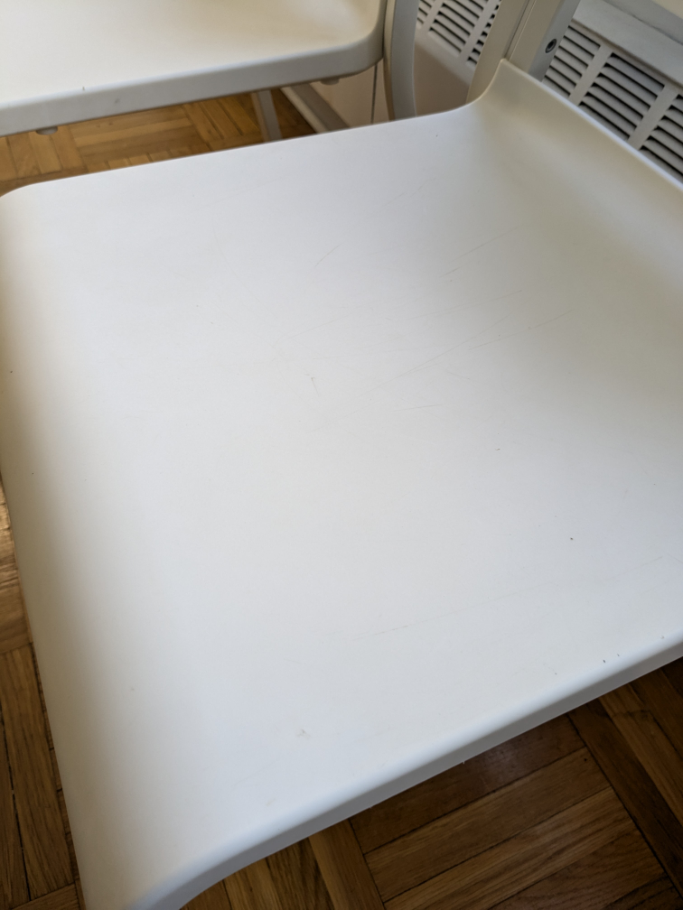 IKEA White Table & 2 Chairs Set - photo 3