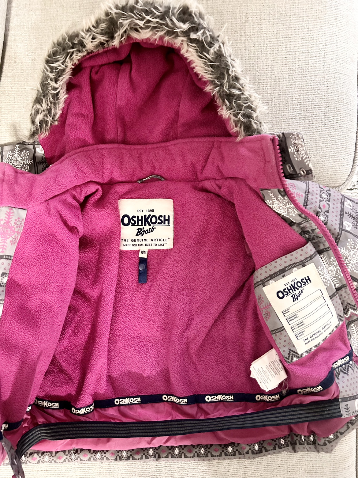 Carters snowsuit for toddler (size: 18M) - photo 3