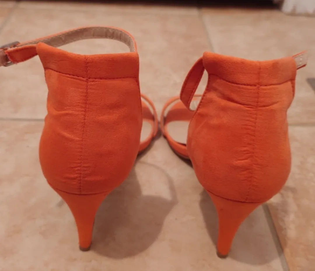 Coral Faux Suede Heeled Sandals image indicator(4)