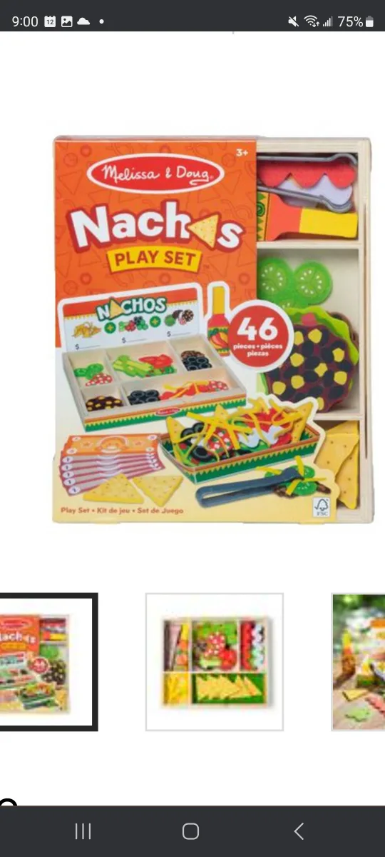 Melissa & Doug Wooden  Nachos Play Set thumbnail