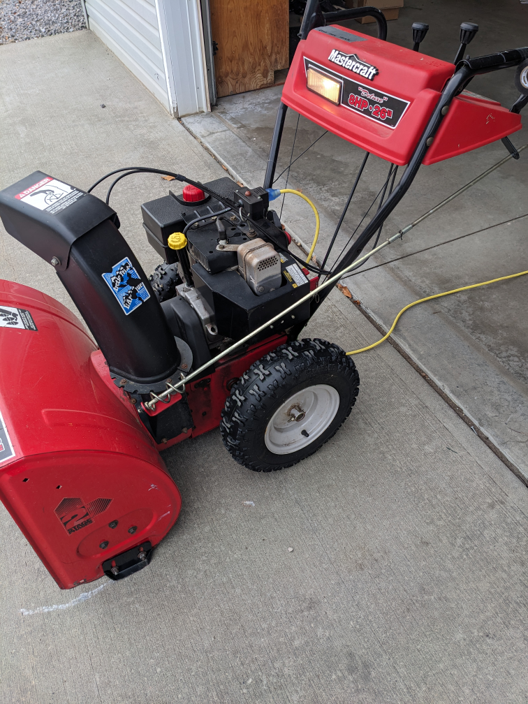 Mastercraft 8HP electric start Snowblower