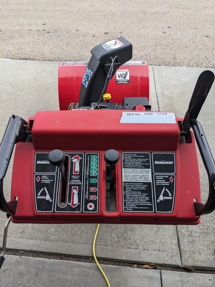 Mastercraft 8HP electric start Snowblower image indicator(5)