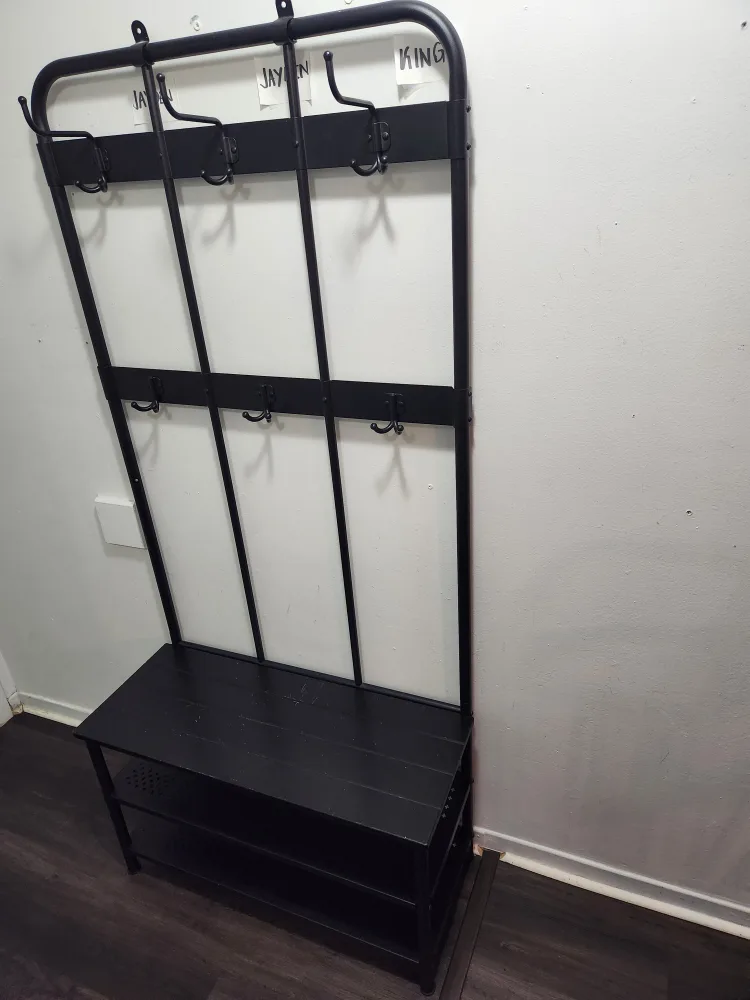 IKEA PINNIG Coat Rack with Shoe Storage Bench image indicator(4)