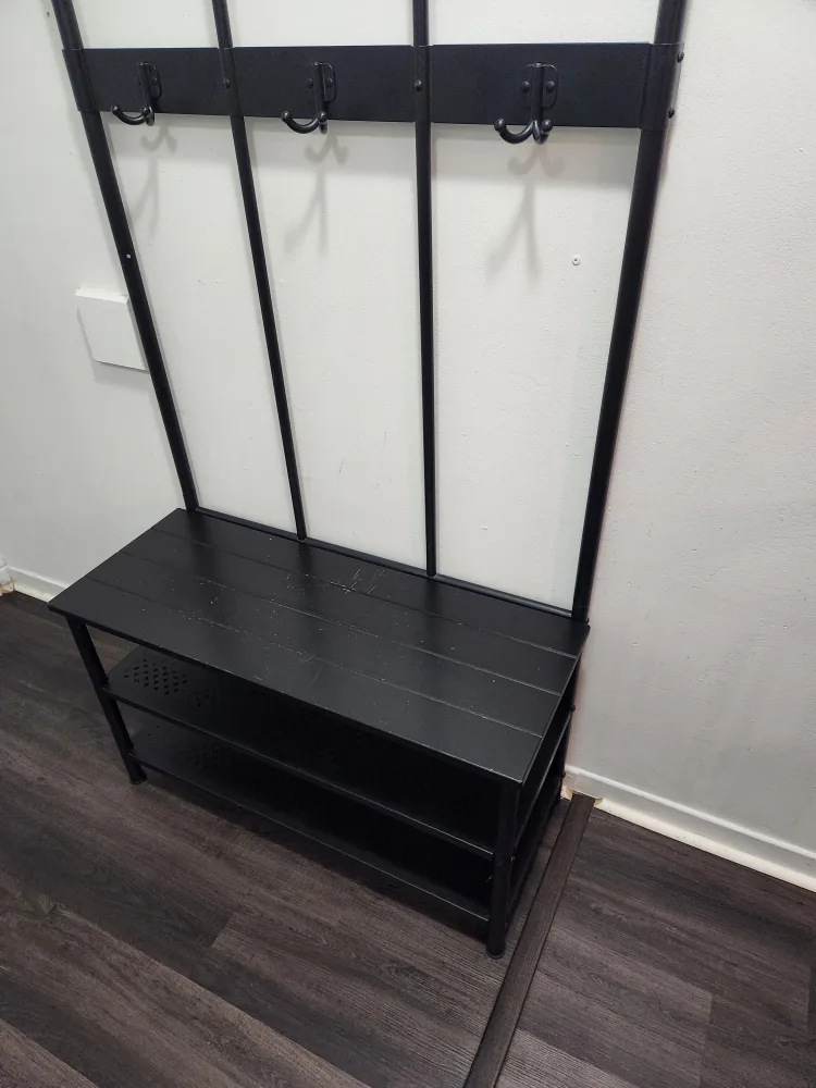 IKEA PINNIG Coat Rack with Shoe Storage Bench image indicator(6)
