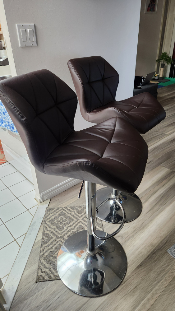 Chairs Set of two modern adjustable bar stools - photo 3