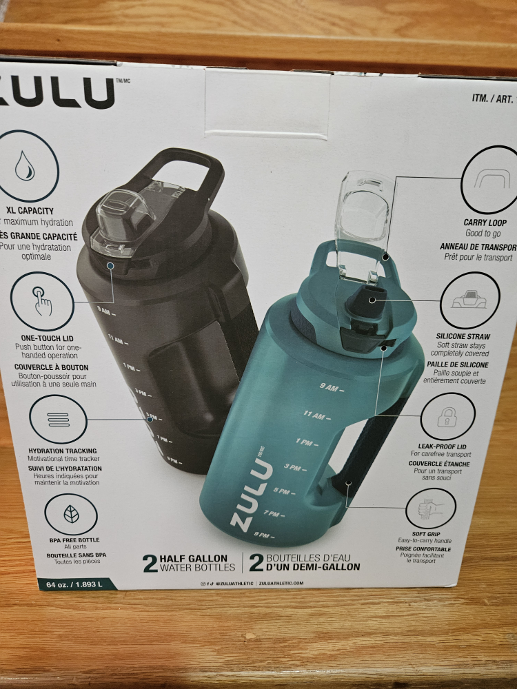 2 Pack ZULU Half Gallon Water Bottles - photo 2