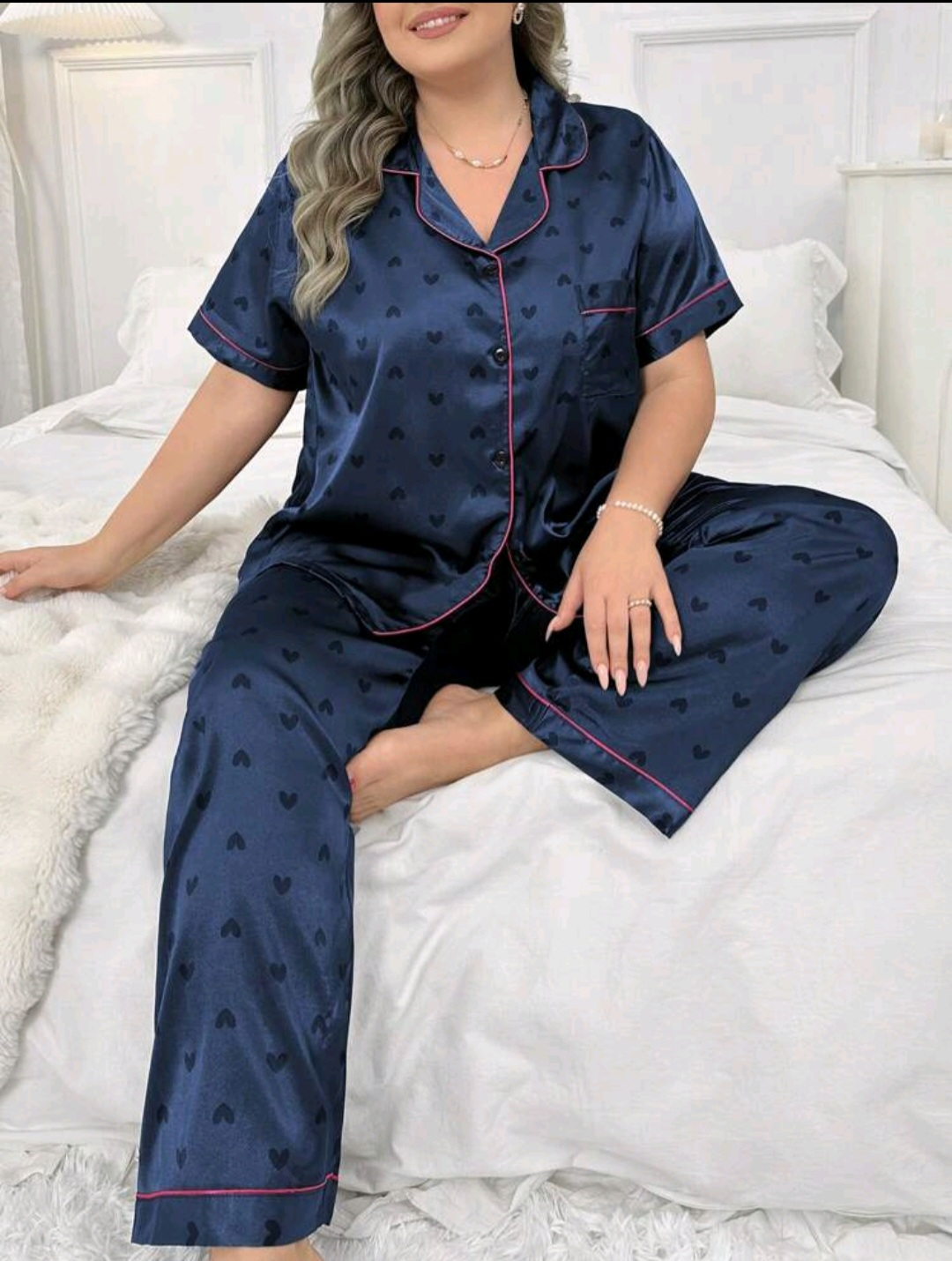 Women's Plus Size Satin Sleepwear - photo 3