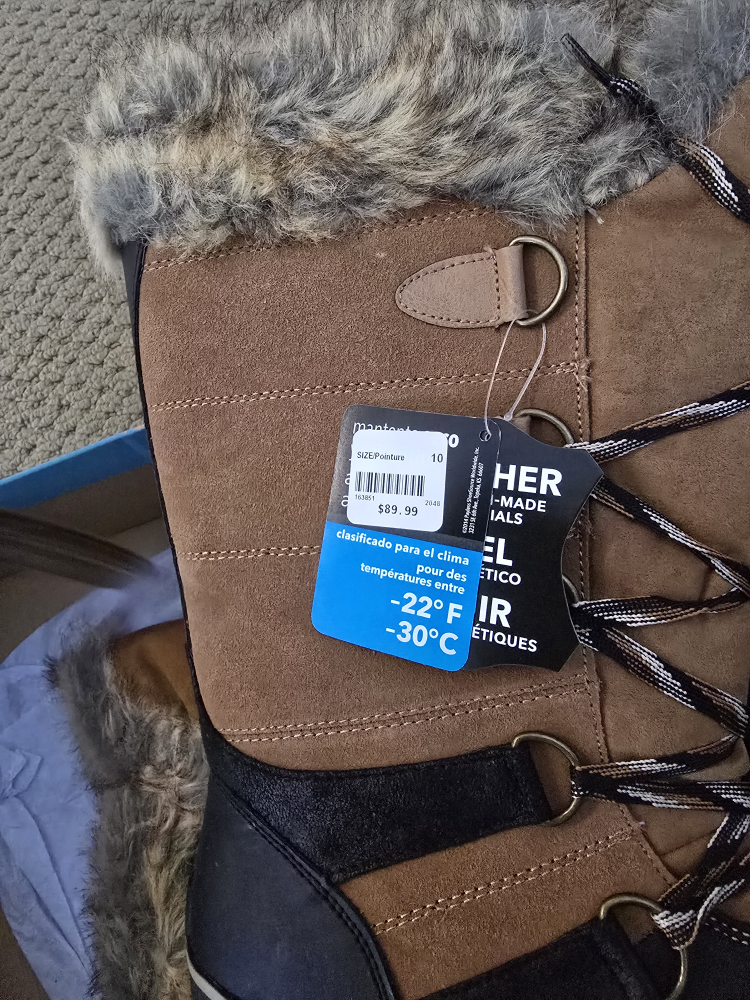 Women's Insulated Winter Boots Size 10